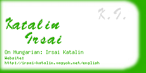 katalin irsai business card